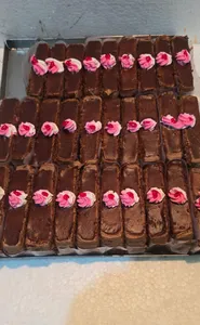 2 Chocolate Piece Cake